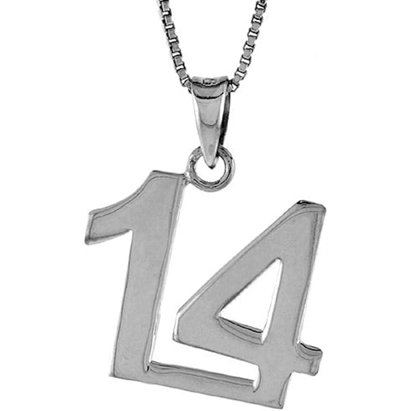 Amazon.com: Sterling Silver Number 94 Necklace for Jersey Numbers